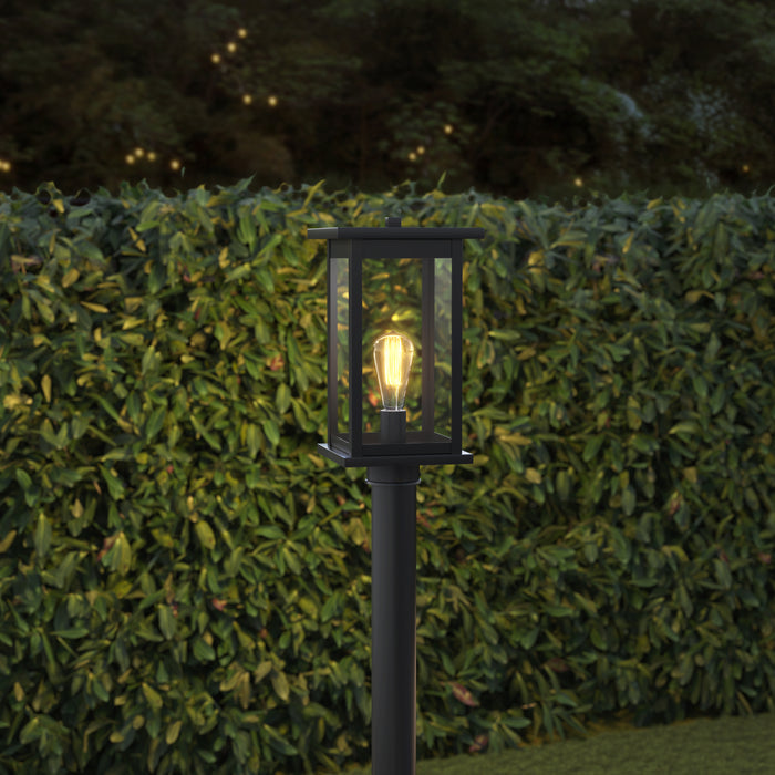 15.5'' Bowton Powder Coated Black 1 Light Post Lantern