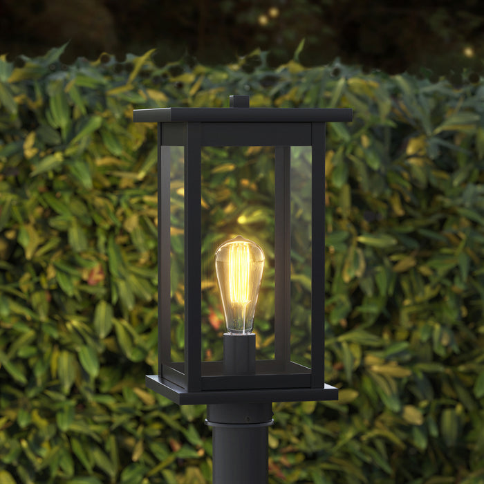 15.5'' Bowton Powder Coated Black 1 Light Post Lantern