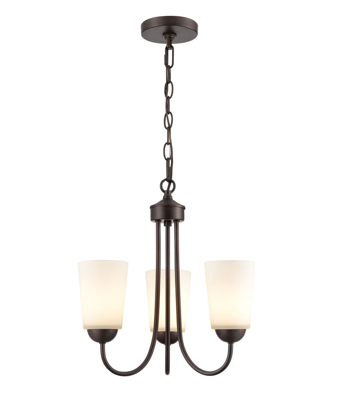 15.5'' Ivey Lake Rubbed Bronze 3 Light Chandelier
