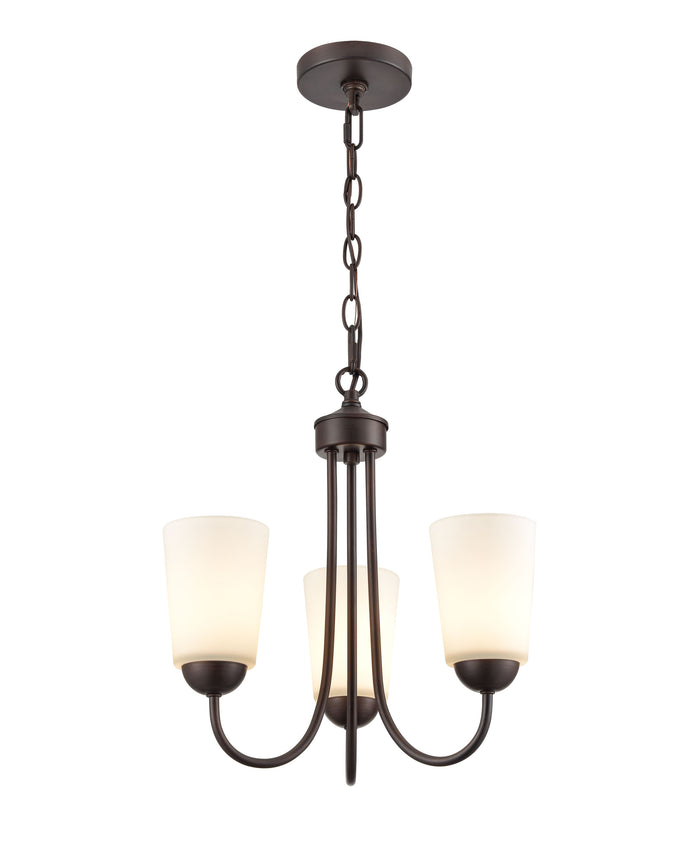 15.5'' Ivey Lake Rubbed Bronze 3 Light Chandelier