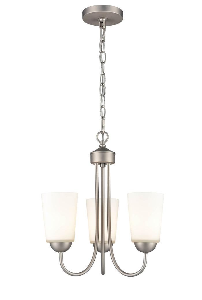 15.5'' Ivey Lake Satin Nickel 3 Light Chandelier