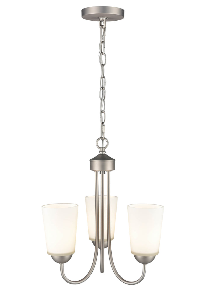 15.5'' Ivey Lake Satin Nickel 3 Light Chandelier
