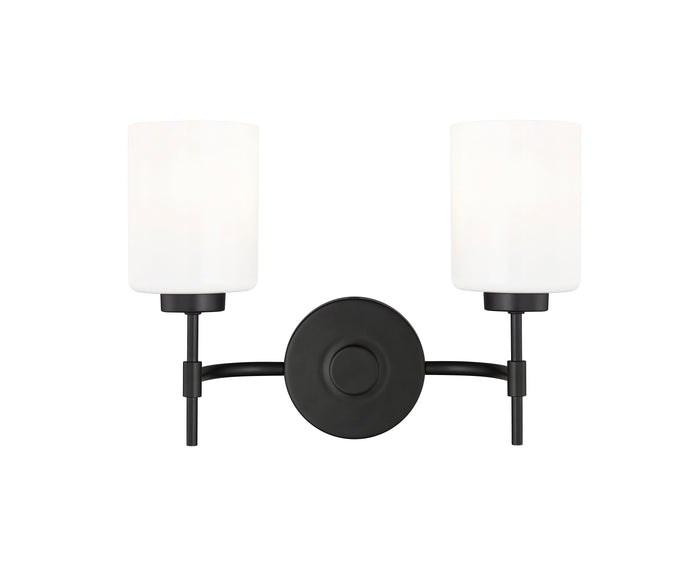 15.5'' Keylee Matte Black 2 Light Bath Vanity