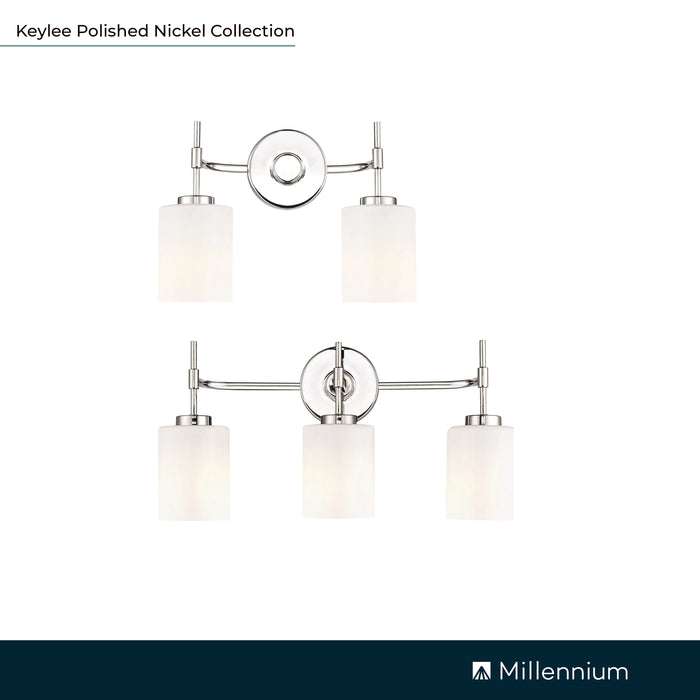 15.5'' Keylee Polished Nickel 2 Light Bath Vanity