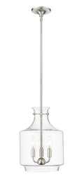 15.5'' Mahannah Brushed Nickel 3 Light Pendant