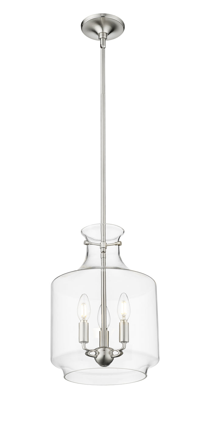 15.5'' Mahannah Brushed Nickel 3 Light Pendant