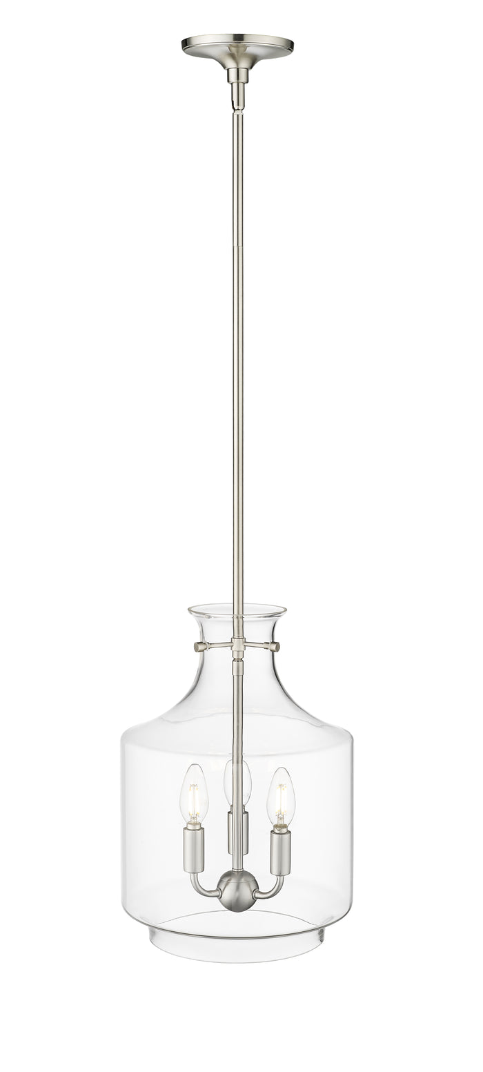 15.5'' Mahannah Brushed Nickel 3 Light Pendant
