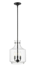 15.5'' Mahannah Matte Black 3 Light Pendant