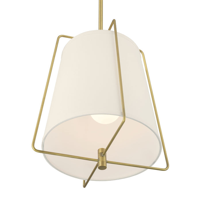 15.5'' Vellinor Vintage Brass 1 Light Pendant