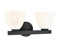 15.75'' Apria Matte Black 2 Light Bath Vanity