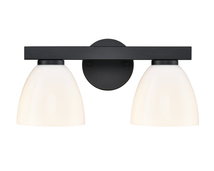 15.75'' Apria Matte Black 2 Light Bath Vanity