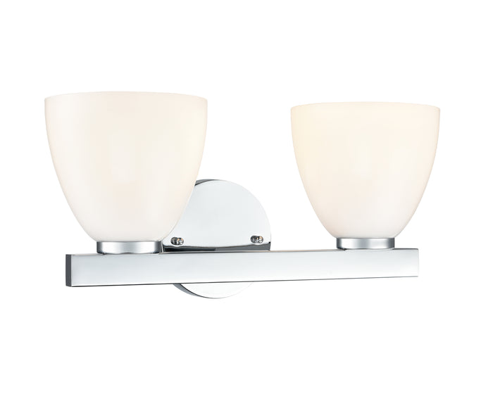 15.75'' Apria Polished Chrome 2 Light Bath Vanity