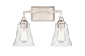 15.75'' Caily Brushed Nickel 2 Light Bath Vanity