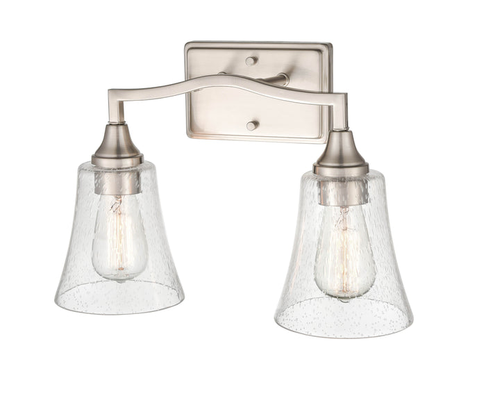 15.75'' Caily Brushed Nickel 2 Light Bath Vanity
