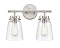 16'' Amberose Brushed Nickel 2 Light Bath Vanity
