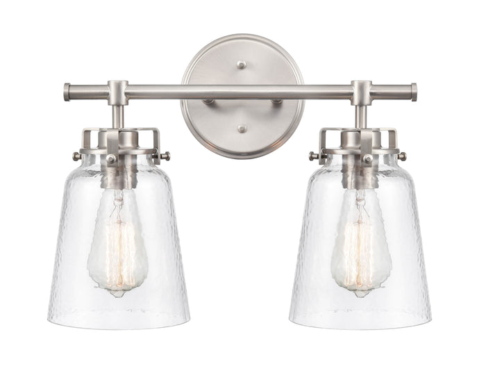 16'' Amberose Brushed Nickel 2 Light Bath Vanity