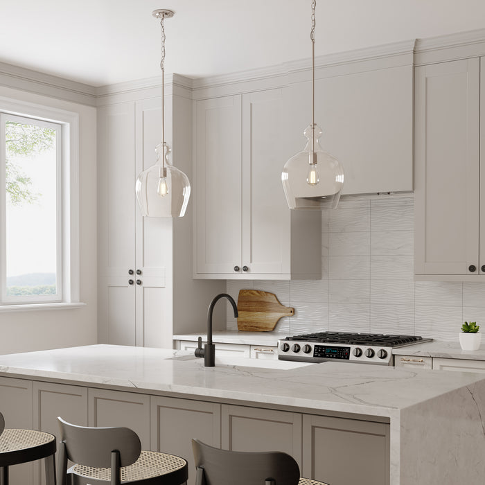 16'' Corra Brushed Nickel 1 Light Pendant