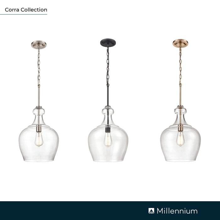 16'' Corra Brushed Nickel 1 Light Pendant