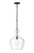 16'' Corra Matte Black 1 Light Pendant