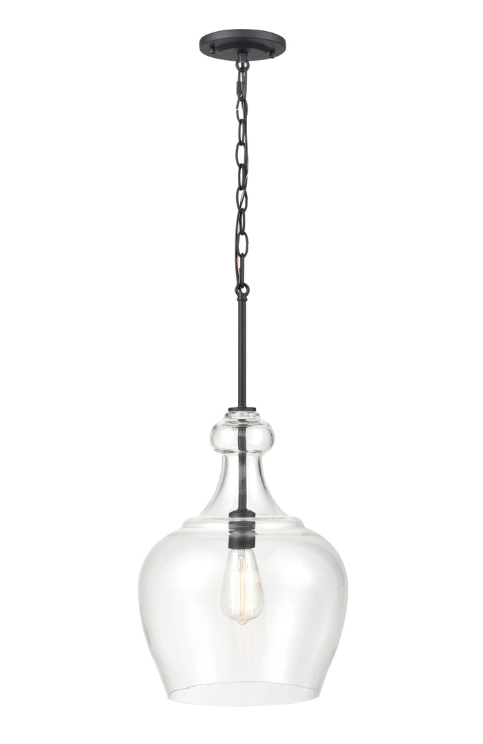 16'' Corra Matte Black 1 Light Pendant