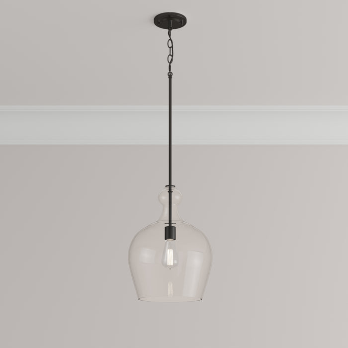 16'' Corra Matte Black 1 Light Pendant