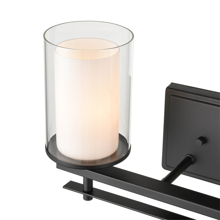 16'' Huderson Matte Black 2 Light Bath Vanity