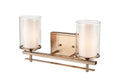 16'' Huderson Modern Gold 2 Light Bath Vanity