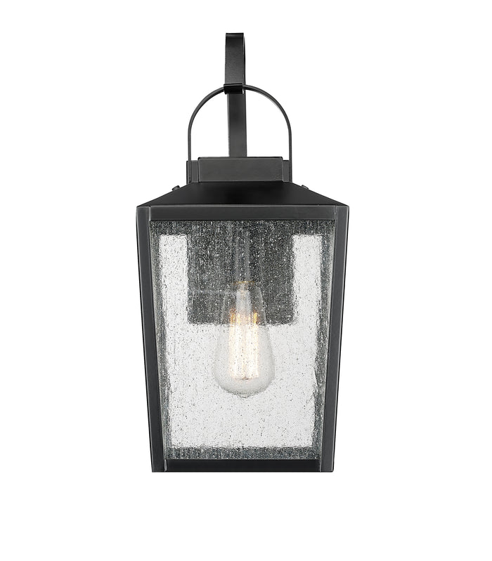 16-inch Devens Powder Coated Black 1-Light Outdoor Wall Sconce