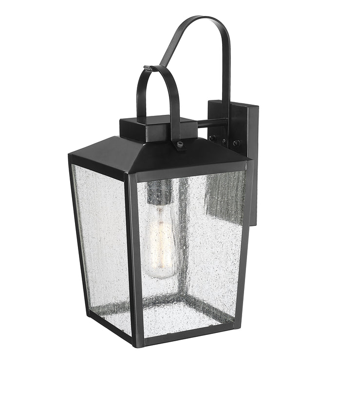 16-inch Devens Powder Coated Black 1-Light Outdoor Wall Sconce