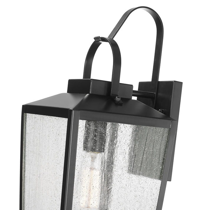 16-inch Devens Powder Coated Black 1-Light Outdoor Wall Sconce