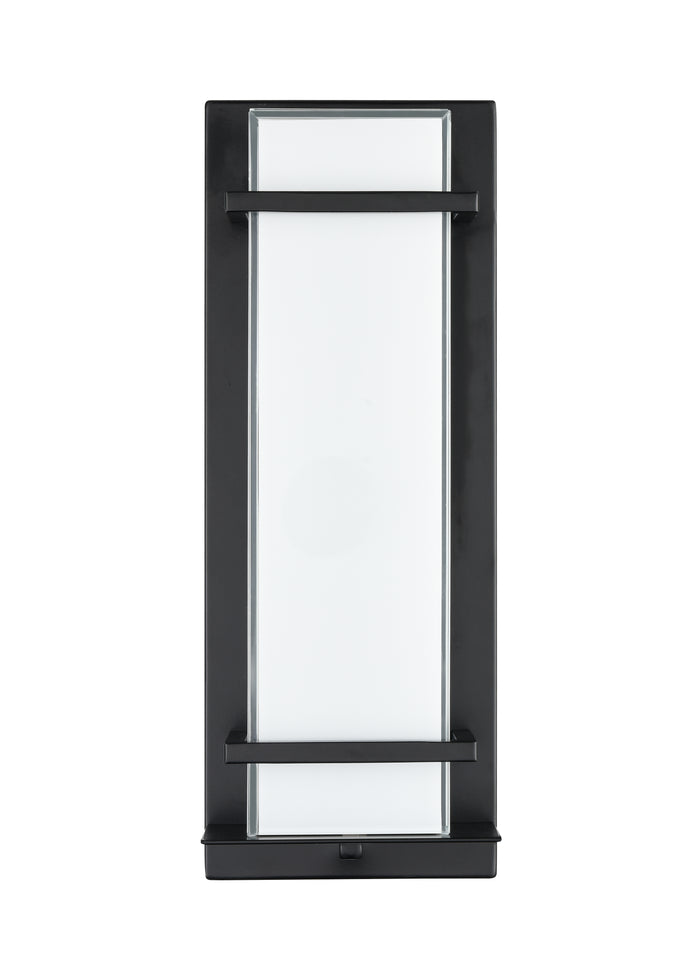 16-inch Powder Coated Black Outdoor Wall Sconce