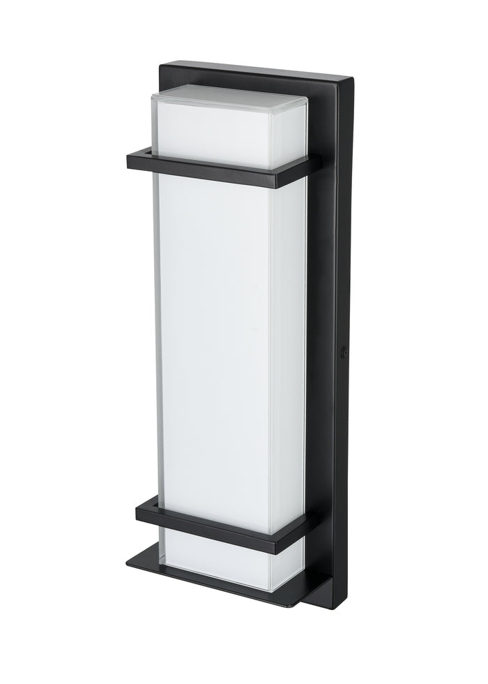 16-inch Powder Coated Black Outdoor Wall Sconce