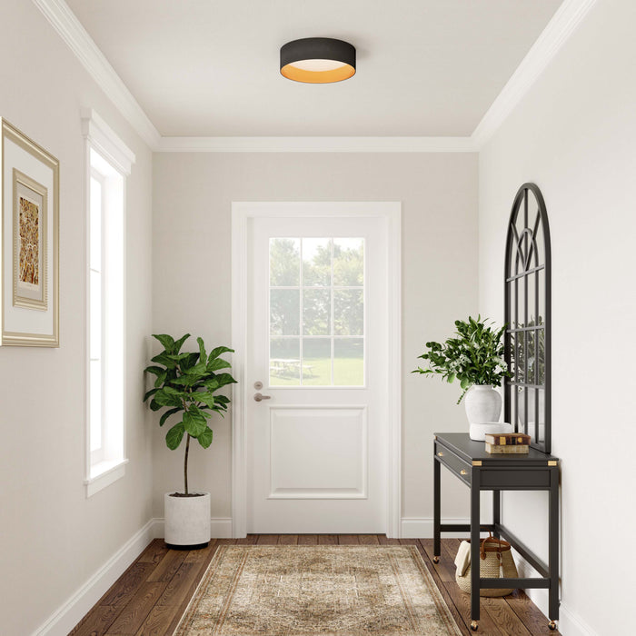 16-inch Rosata Burnished Gold Flush Mount Ceiling Light