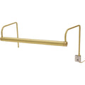 16-inch Slim-Line Satin Brass Plug-In Picture Light