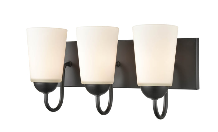 16'' Ivey Lake Matte Black 3 Light Bath Vanity
