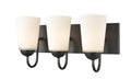 16'' Ivey Lake Matte Black 3 Light Bath Vanity