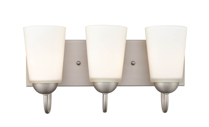 16'' Ivey Lake Satin Nickel 3 Light Bath Vanity