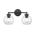 16'' Jonatan Matte Black 2 Light Bath Vanity