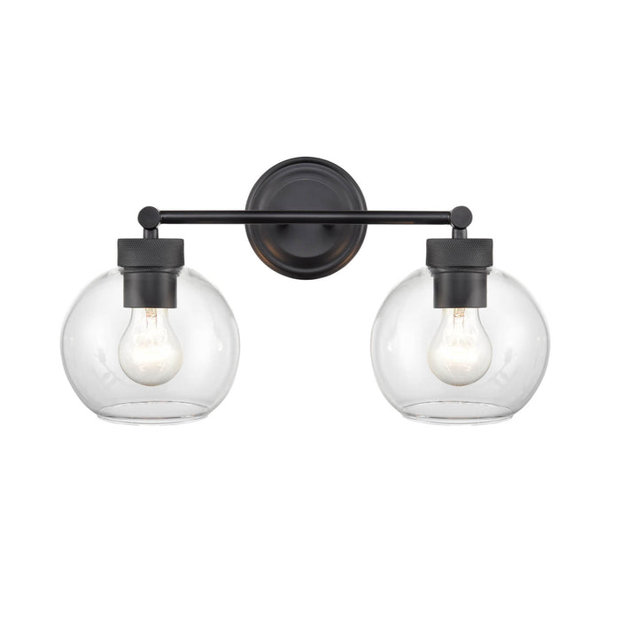 16'' Jonatan Matte Black 2 Light Bath Vanity
