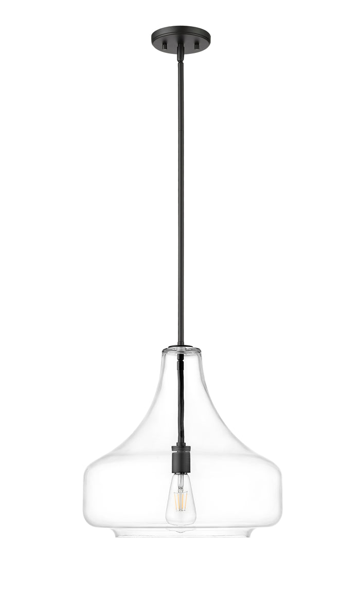 16'' Madelynn Matte Black 1 Light Pendant