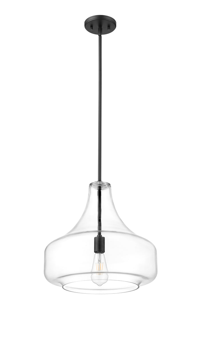16'' Madelynn Matte Black 1 Light Pendant