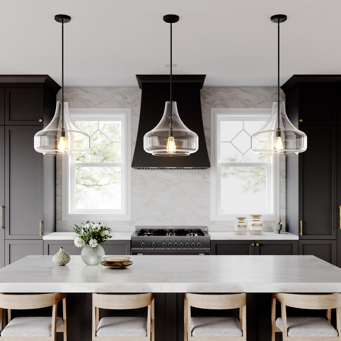 16'' Madelynn Matte Black 1 Light Pendant