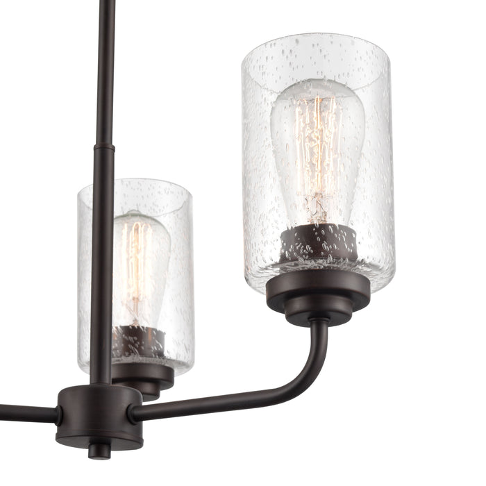 16'' Moven Rubbed Bronze 3 Light Chandelier