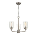 16'' Moven Satin Nickel 3 Light Chandelier