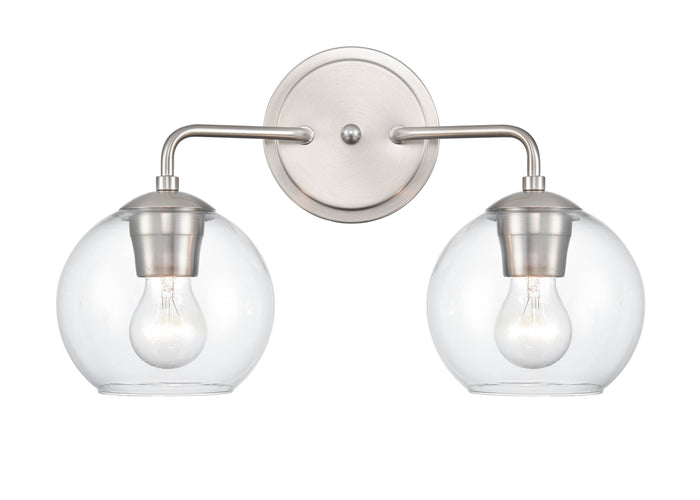 16'' Solmer Brushed Nickel 2 Light Bath Vanity