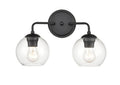 16'' Solmer Matte Black 2 Light Bath Vanity