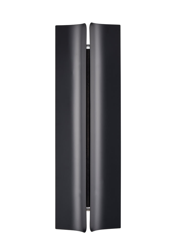 16.14-inch Powder Coated Black Outdoor Wall Sconce