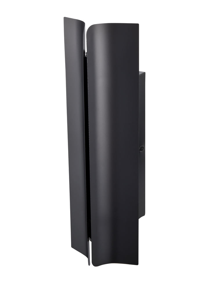 16.14-inch Powder Coated Black Outdoor Wall Sconce