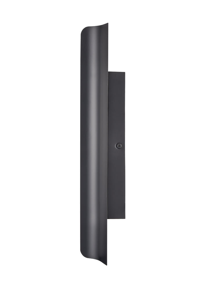 16.14-inch Powder Coated Black Outdoor Wall Sconce