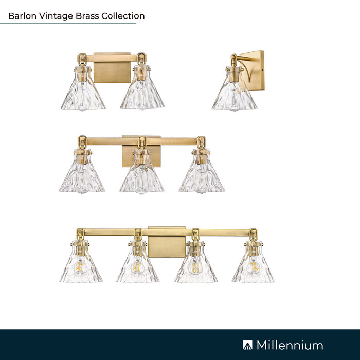 16.25'' Barlon Vintage Brass 2 Light Bath Vanity